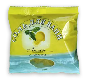 Cоль  для ванн морская Ароматика пенообразующая Лимон, Вес 500 гр.