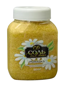 Соль для ванн гранулированная Ароматика Ромашка, Вес 1300 гр.