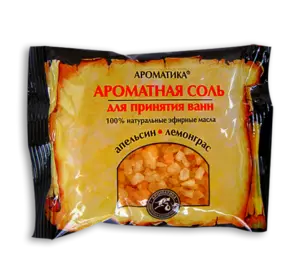 Соль черного моря для ванн Ароматика Лемонграсс-Апельсин, Вес 100 г. Соль черного моря для ванн Ароматика Лемонграсс-Апельсин, Вес 100 г.